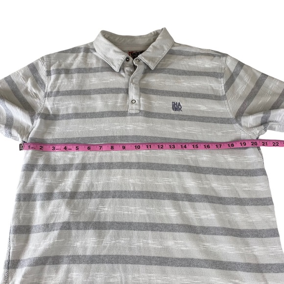 Tony Hawk Men's Light Striped Casual Short Sleeve Polo Shirt Hawk Logo Size S. - Picture 5 of 11